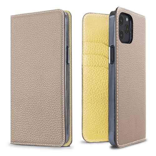 ボナベンチュラ/BONAVENTURA iPhone16ProMax グレージュ iPhone 16) ハンドル付き バックカバーケース シュリンクレザー